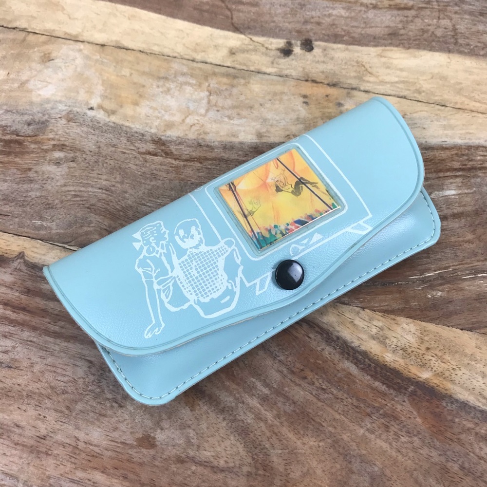 Vintage l 50s RARE Novelty TV Acrobat Pinup Hologram Eyeglasses Sunglasses Case